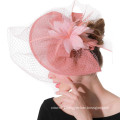 Wholesale Party/Races Sinamay Flower Fascinator Hats Headband with Feather For Ladies